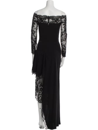Alexander McQueen Off-The-Shoulder Long Dress