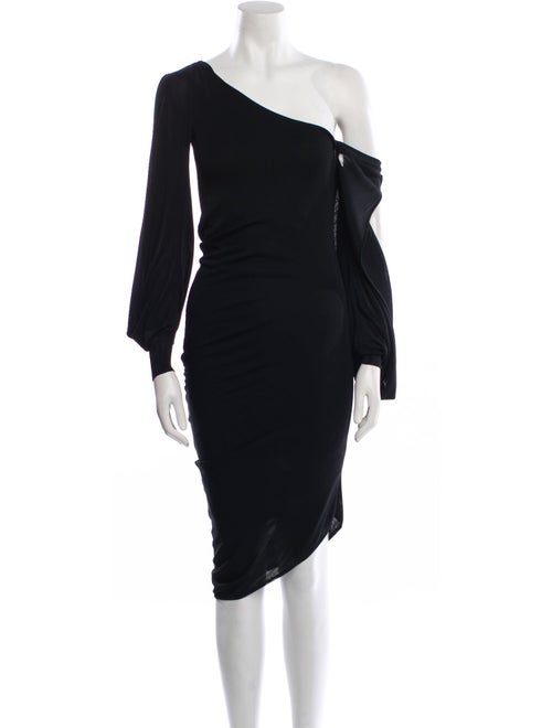 Alexander McQueen One-Shoulder Long Dress