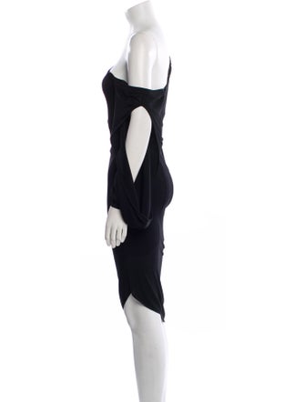 Alexander McQueen One-Shoulder Long Dress