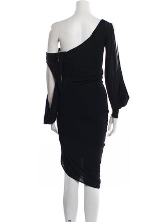 Alexander McQueen One-Shoulder Long Dress