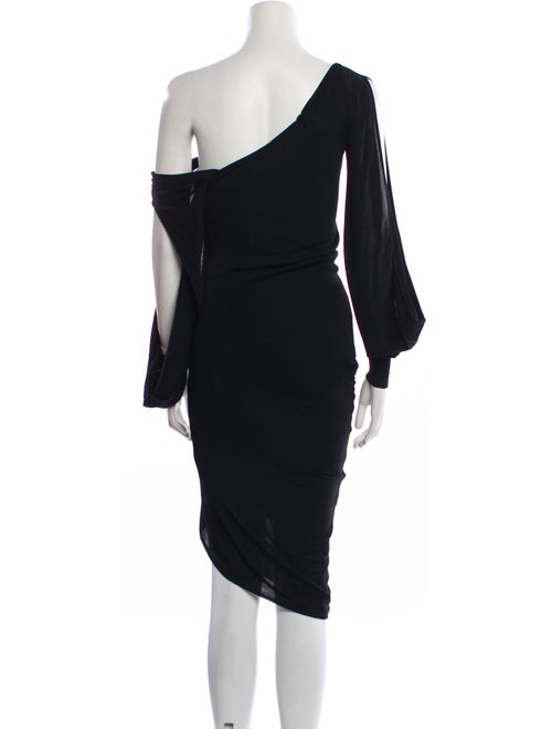 Alexander McQueen One-Shoulder Long Dress