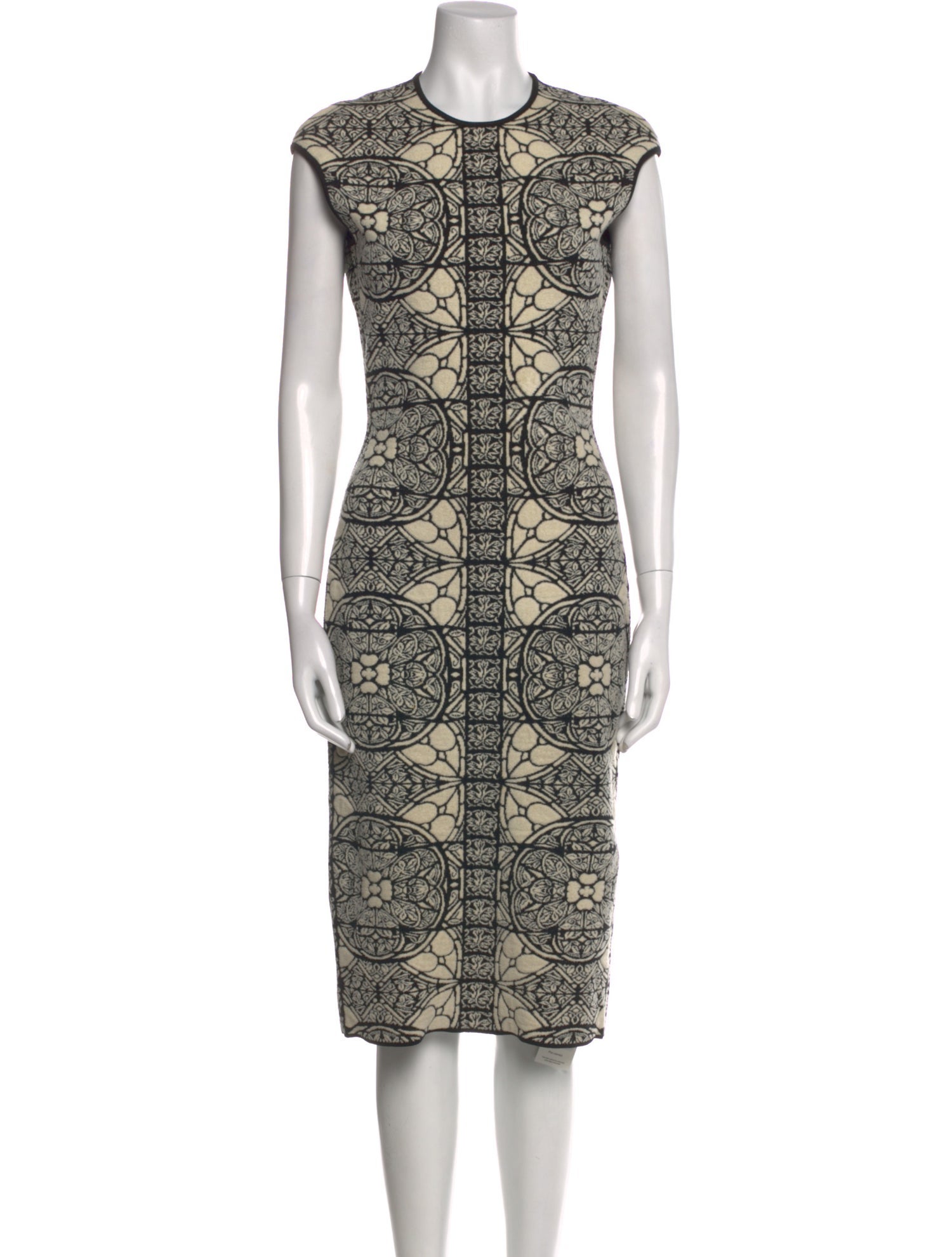 Alexander McQueen Wool Midi Length Dress