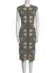 Alexander McQueen Wool Midi Length Dress