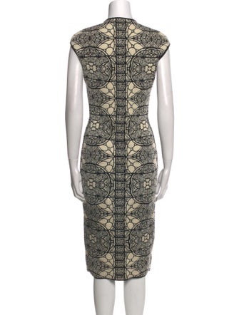 Alexander McQueen Wool Midi Length Dress