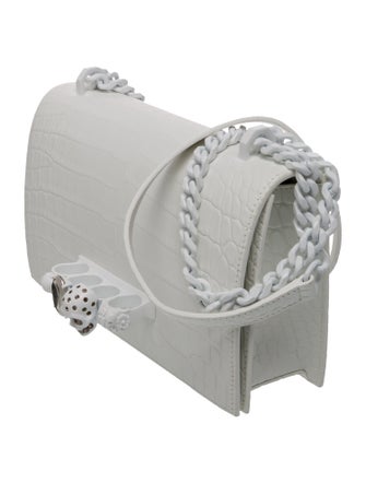 Alexander McQueen Embossed Leather Shoulder Bag