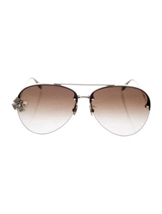 Alexander McQueen Aviator Gradient Sunglasses