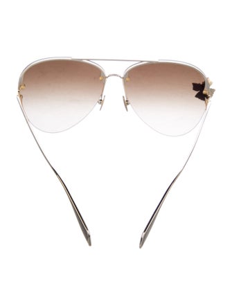 Alexander McQueen Aviator Gradient Sunglasses