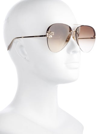 Alexander McQueen Aviator Gradient Sunglasses