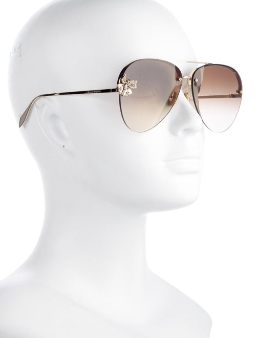 Alexander McQueen Aviator Gradient Sunglasses