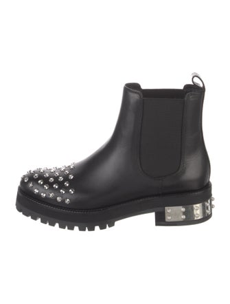 Alexander McQueen Leather Studded Accents Chelsea Boots