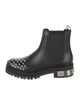 Alexander McQueen Leather Studded Accents Chelsea Boots