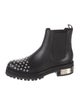 Alexander McQueen Leather Studded Accents Chelsea Boots