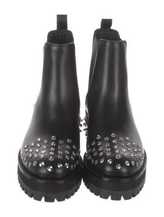Alexander McQueen Leather Studded Accents Chelsea Boots