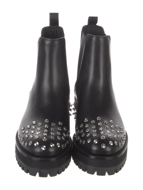 Alexander McQueen Leather Studded Accents Chelsea Boots