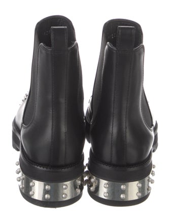 Alexander McQueen Leather Studded Accents Chelsea Boots