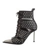 Alexander McQueen Leather Polka Dot Print Lace-Up Boots