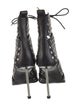 Alexander McQueen Leather Polka Dot Print Lace-Up Boots