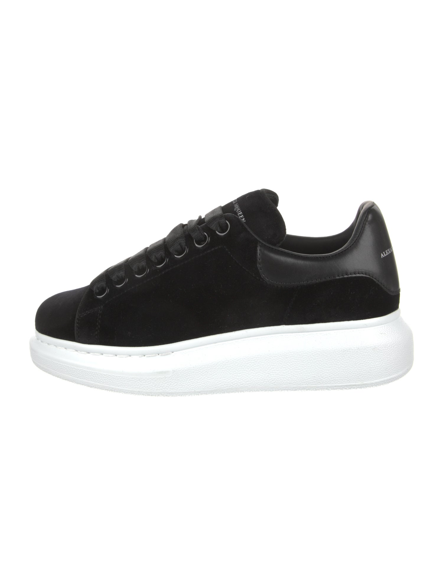 Alexander McQueen Velvet Leather Trim Embellishment Sneakers