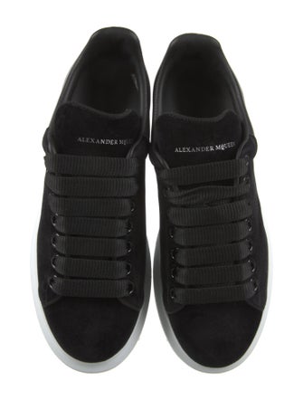 Alexander McQueen Velvet Leather Trim Embellishment Sneakers