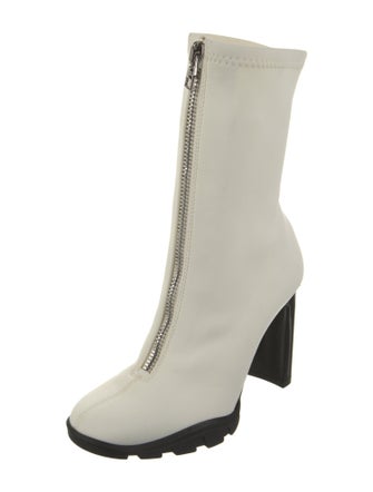 Alexander McQueen Leather Leather Trim Embellishment Sock Boots
