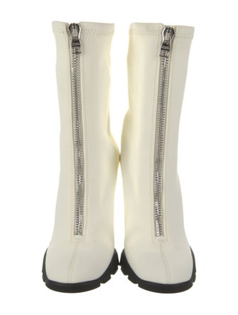 Alexander McQueen Leather Leather Trim Embellishment Sock Boots