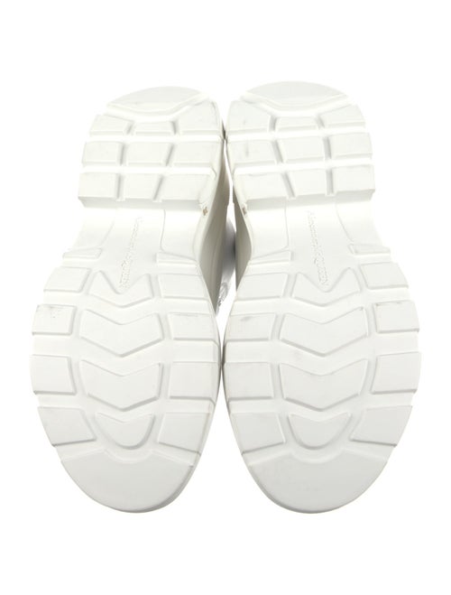 Alexander McQueen Leather Animal Print Combat Boots