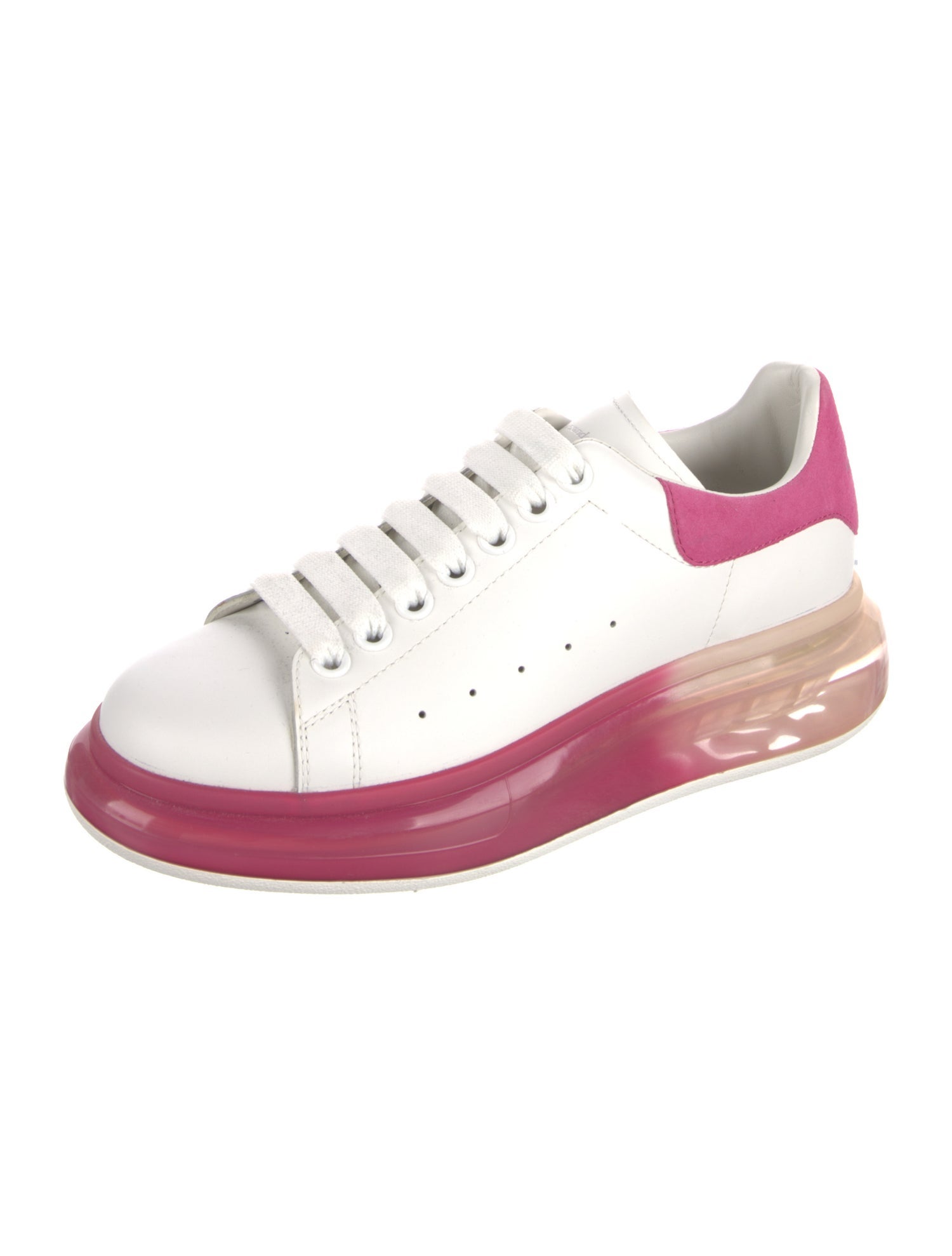 Alexander McQueen Leather Colorblock Pattern Sneakers