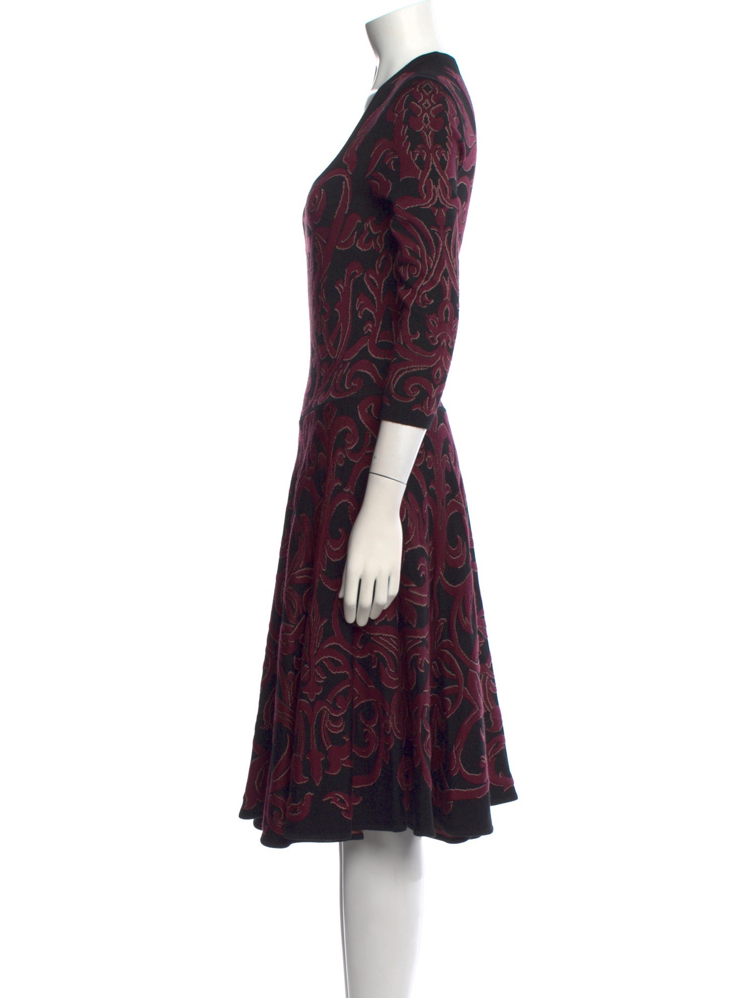 Alexander McQueen Printed Midi Length Dress