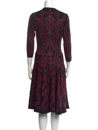 Alexander McQueen Printed Midi Length Dress