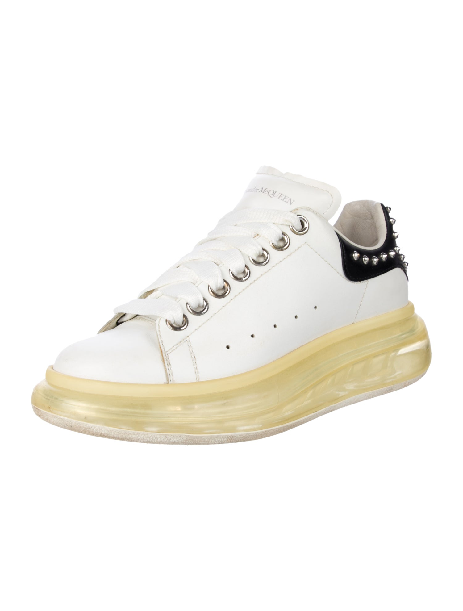 Alexander McQueen Leather Studded Accents Sneakers