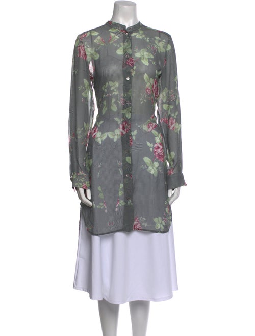 Alexander McQueen Silk Floral Print Tunic