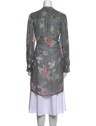 Alexander McQueen Silk Floral Print Tunic