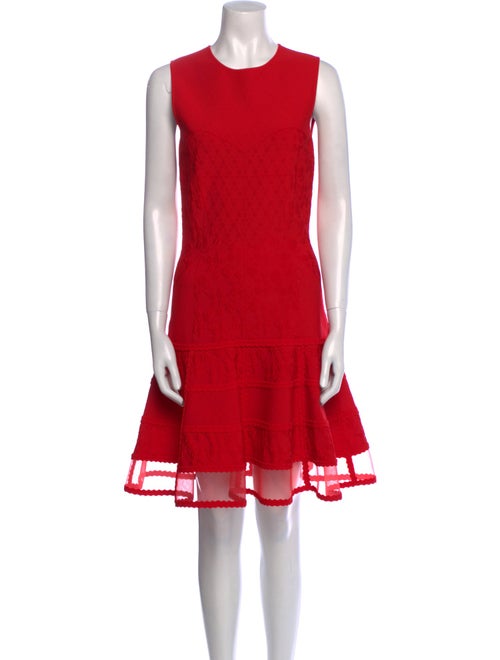 Alexander McQueen Crew Neck Knee-Length Dress