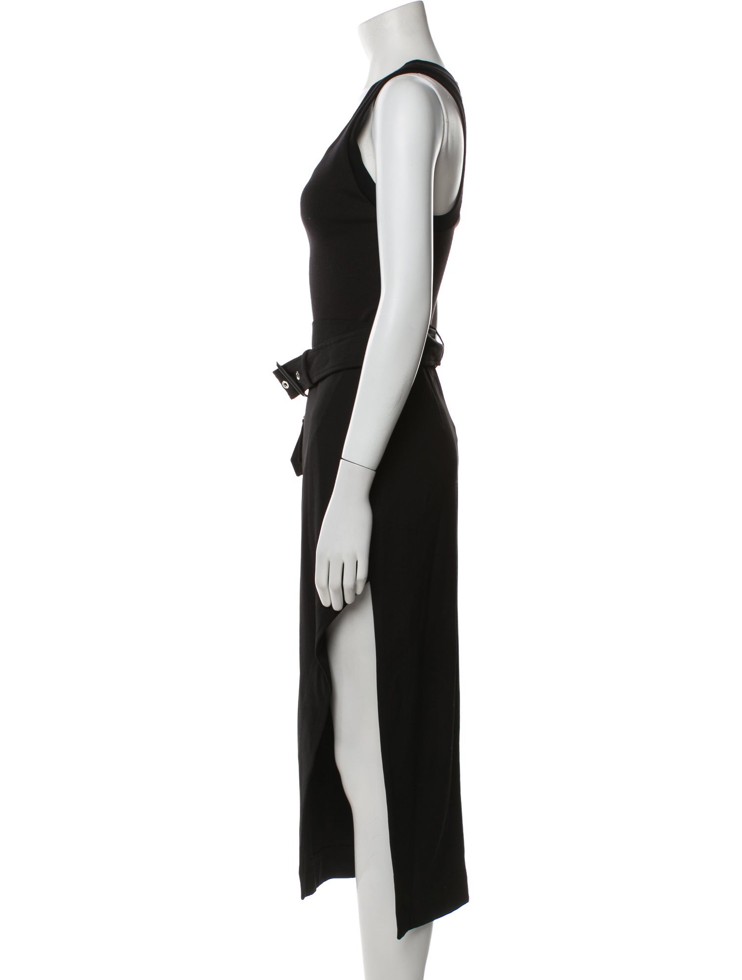 Alexander McQueen Scoop Neck Midi Length Dress