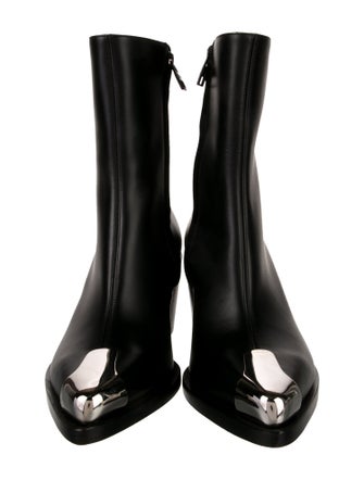 Alexander McQueen Leather Western Boots