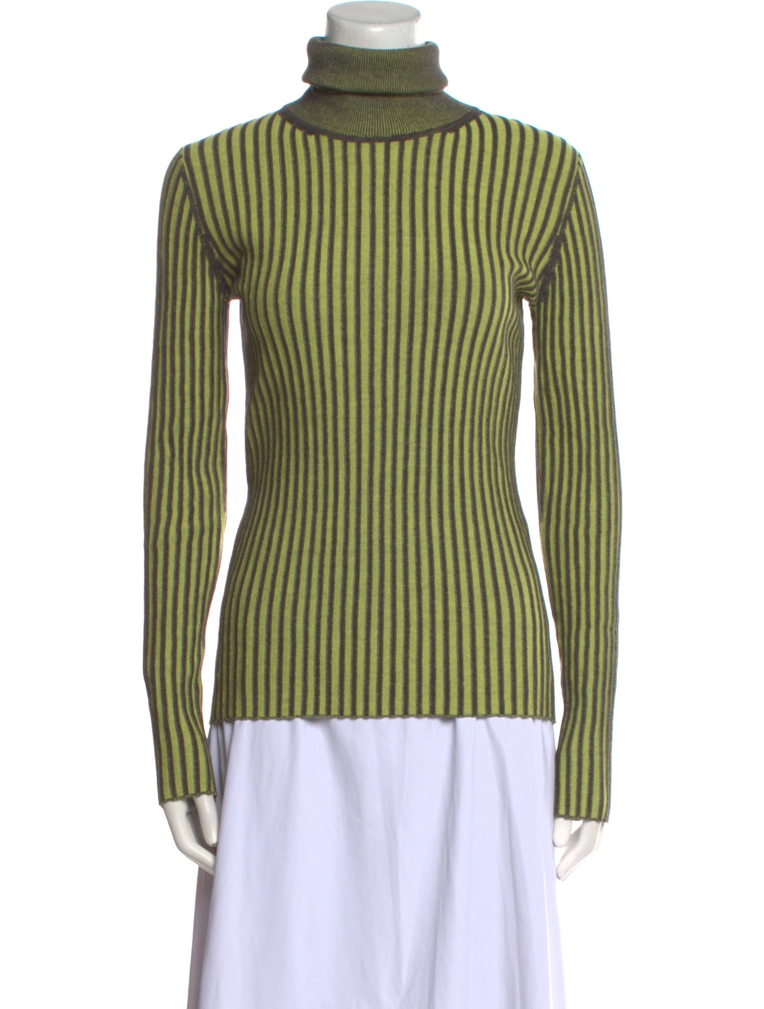 Alexander McQueen Striped Turtleneck Top w/ Tags