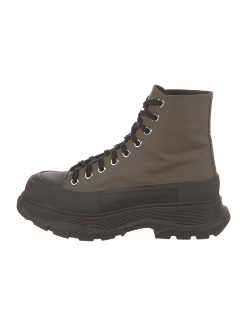 Alexander McQueen Leather Lace-Up Boots