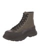 Alexander McQueen Leather Lace-Up Boots