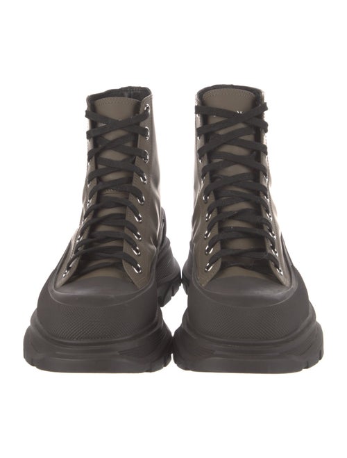 Alexander McQueen Leather Lace-Up Boots