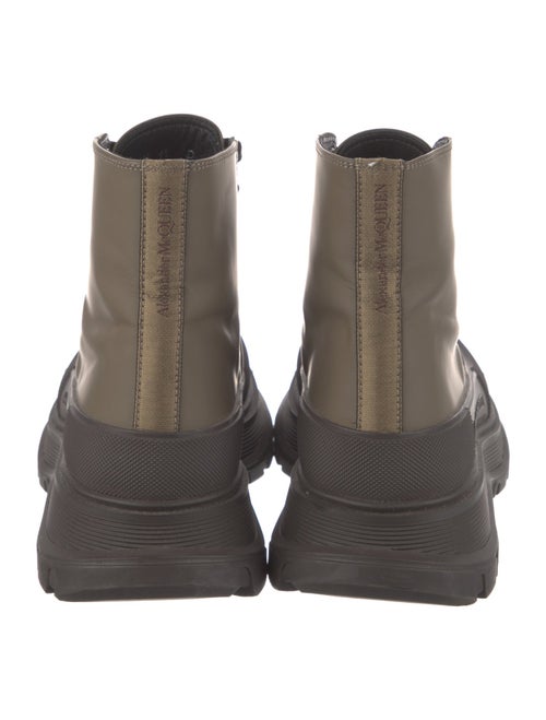 Alexander McQueen Leather Lace-Up Boots