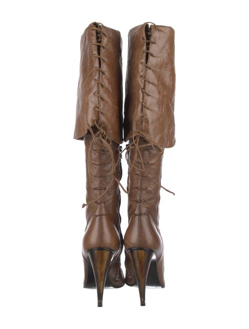 Alexander McQueen Leather Lace-Up Boots