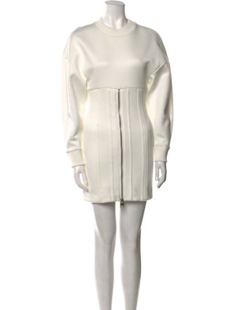 Alexander McQueen Crew Neck Mini Dress