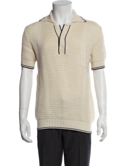 Alexander McQueen Collar Short Sleeve Polo Shirt