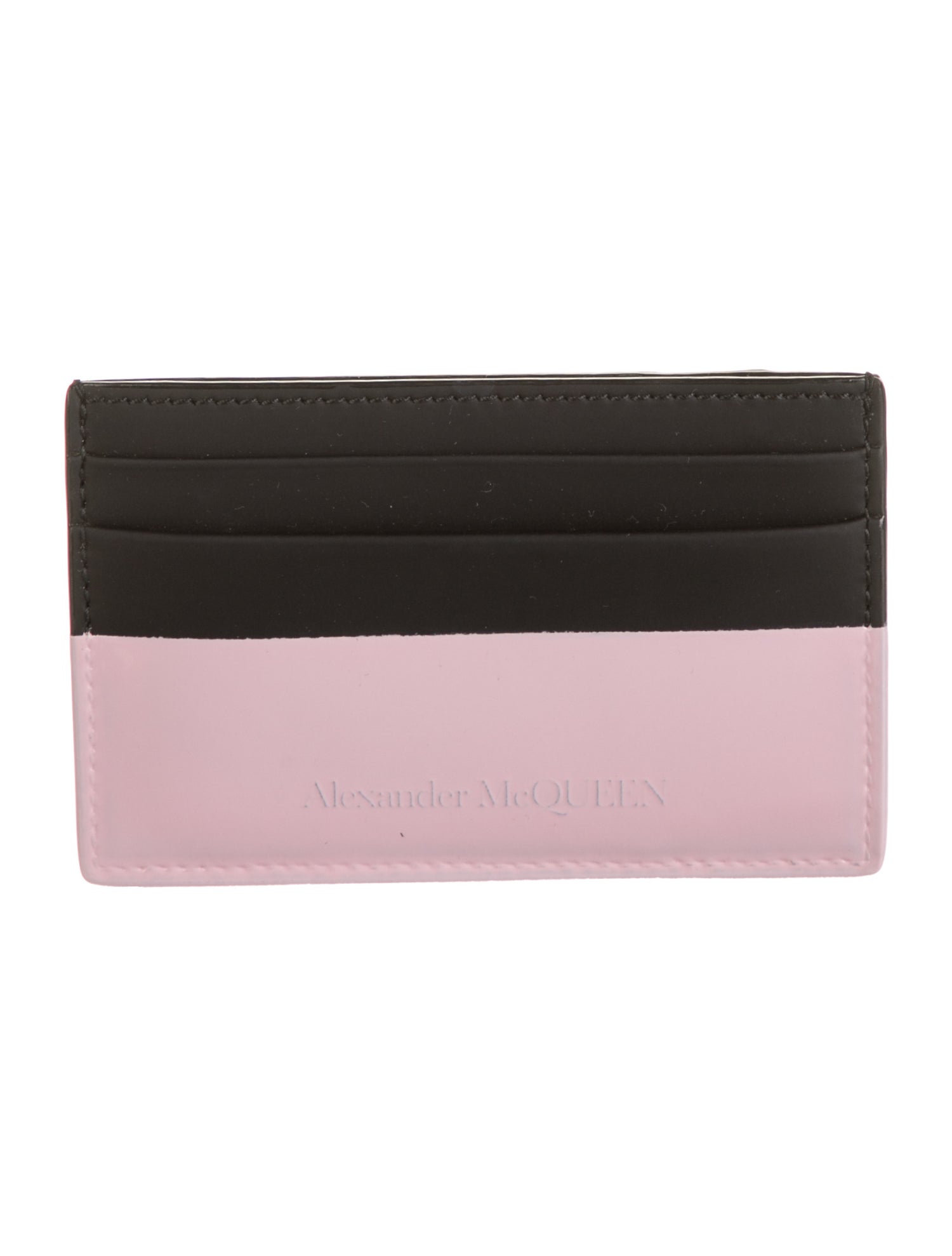 Alexander McQueen Leather Colorblock Pattern Wallet