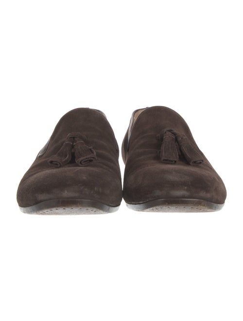 Alexander McQueen Suede Tassel Accents Dress Loafers