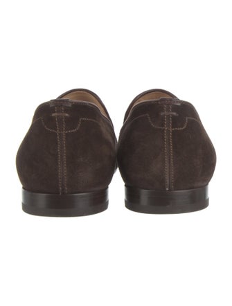 Alexander McQueen Suede Tassel Accents Dress Loafers