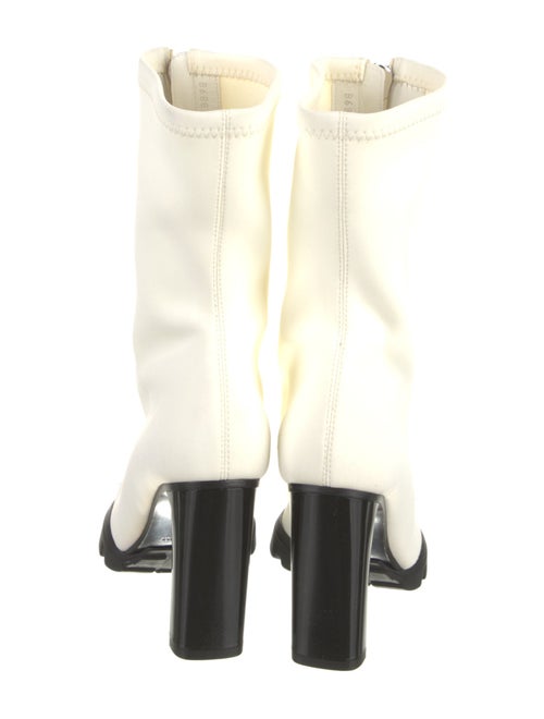 Alexander McQueen Neoprene Leather Trim Embellishment Boots