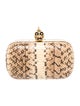 Alexander McQueen Snakeskin Skull Clutch