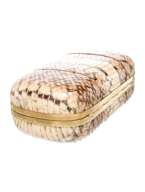 Alexander McQueen Snakeskin Skull Clutch