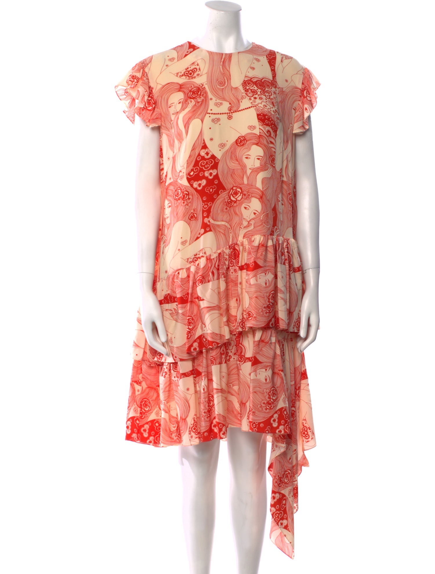Alexander McQueen Silk Knee-Length Dress